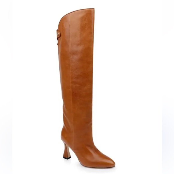DEE OCLEPPO Ojai Knee High Boot In Cognac Leather Tan Knee-High Women's Boots - Picture 2 of 15